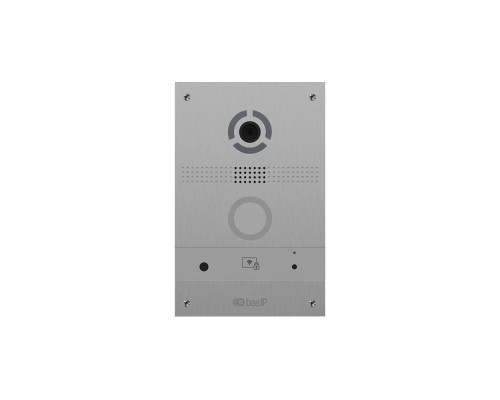 IP панель виклику Bas-IP AV-08FB silver з розпізнаванням облич і зчитувачем UKEY