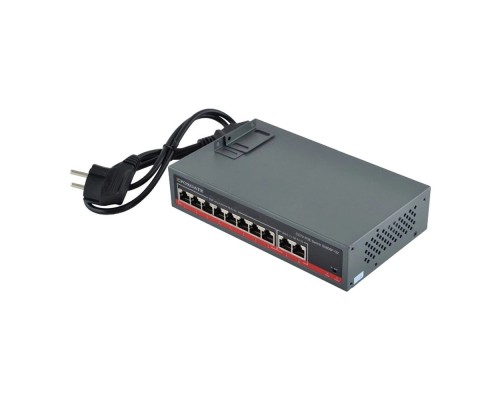 PoE-комутатор FoxGate S5808P-G2 CCTV гігабітний 8-портовий некерований