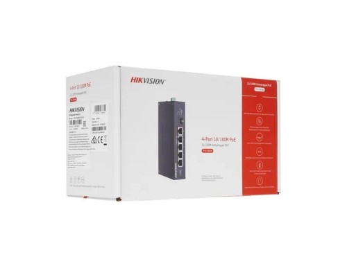 PoE-комутатор Hikvision DS-3T0306HP-E/HS 4-портовий некерований