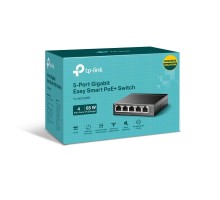 PoE-комутатор TP-Link EasySmart TL-SG105PE гігабітний 5-портовий з 4 PoE+ портами керований