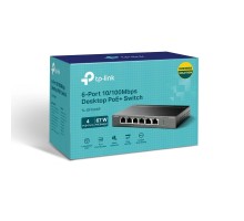 PoE-комутатор TP-Link TL-SF1006P 6-портовий з 4 PoE+ портами некерований