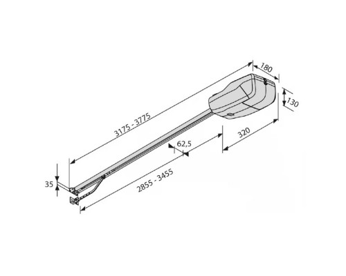 Автоматика для гаражних воріт BFT TIZIANO 3620 BELT KIT комплект