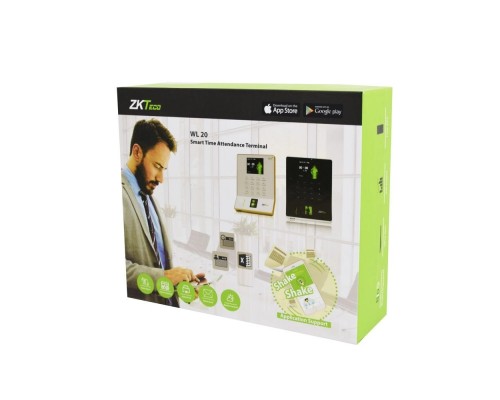 Біометричний термінал ZKTeco WL20 black зі зчитувачем відбитка пальця з Wi-Fi