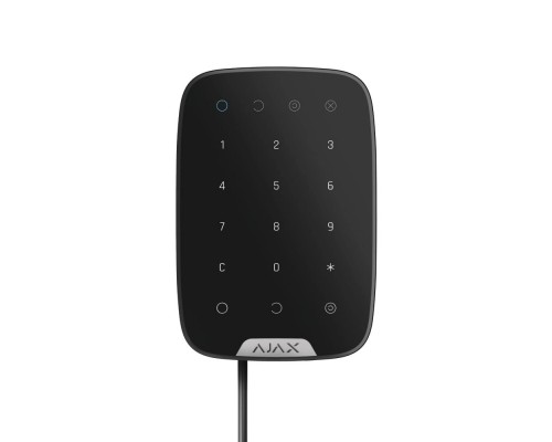 Дротова сенсорна клавіатура Ajax KeyPad Fibra black