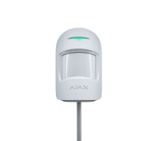 Дротовий датчик руху Ajax MotionProtect Plus Fibra white з мікрохвильовим сенсором для приміщень