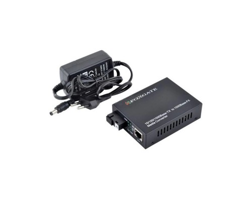 Медіаконвертер FoxGate EC-Q-1G-1SM-1310nm-20 км