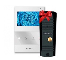 Відеодомофон Slinex SQ-04M white + Відеопанель Slinex ML-16HR black